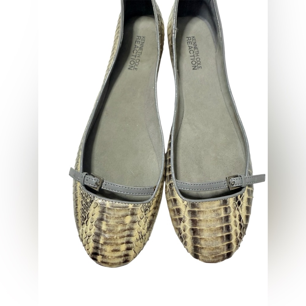 Kenneth Cole Reaction Genuine Python Leather Ballet Flats
